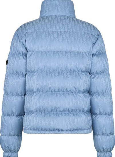 light blue oblique puffer jacket